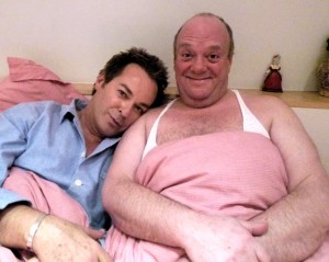 Philip (right) as Hugh Jelly with Julian Clary