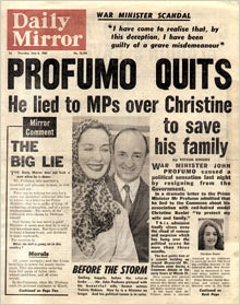 The Daily Mirror reports Profumo’s resignation