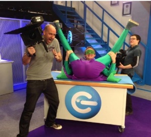 Mr Methane on The Gadget Show with cameramen Rob Shaw & Mark Tredinnick of Mediadoghire.