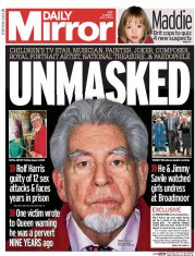 Today’s headline in the Daily Mirror