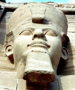You can look on the face of Ozymandias at Abu Simbel
