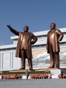 April - Kim Il-sung (with glasses added) and Kim Jong-Il