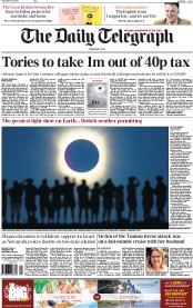 This morning’s Daily Telegraph touted the solar eclipse