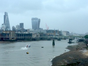 the thames from Blackfriars station yesterday