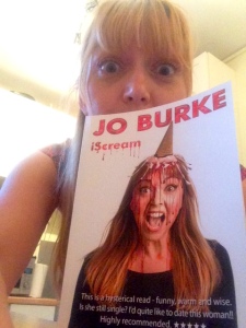 Jo Burke with her physical book